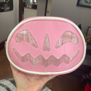 Petricoffin pumpkin bag love pain and stitches pink Halloween
